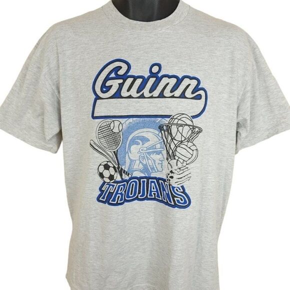 Kenny Guinn Trojans T Shirt Vintage 90s Y2K Las Vegas Middle School Mens Medium - Picture 1 of 5